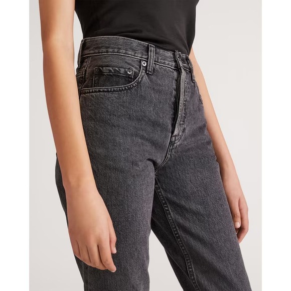 Everlane Women's Straight Leg Jeans - Dark Gray - Picture 3 of 14